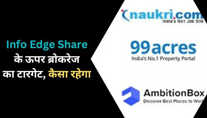 Info Edge Share के ऊपर ब्रोकरेज का टारगेट