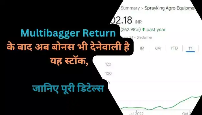 Multibagger Return के बाद अब बोनस भी देनेवाली है यह स्टॉक