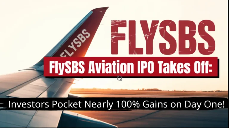flysbs aviation ipo listing gains nse sme 2025