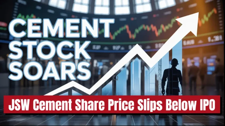 jsw cement ipo listing share price fall