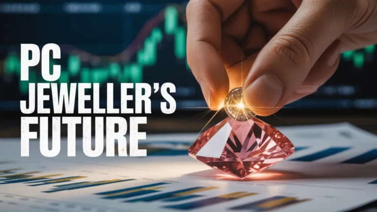 pc jeweller share price target 2025 q1 results debt free plan