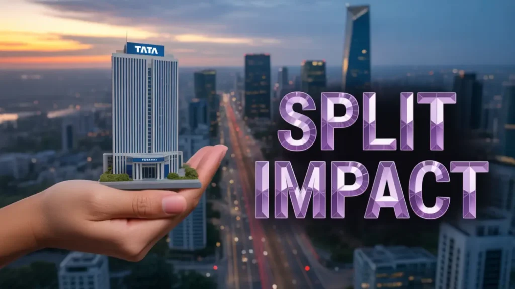 tata investment corporation share price stock split 2025 news